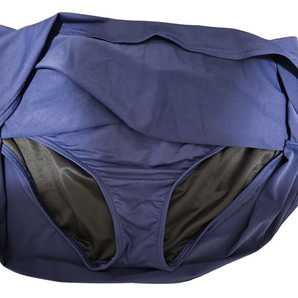 Lands End Women's Size 16 Navy Athletic Skirt With Built-In Shorts - Picture 3 of 6